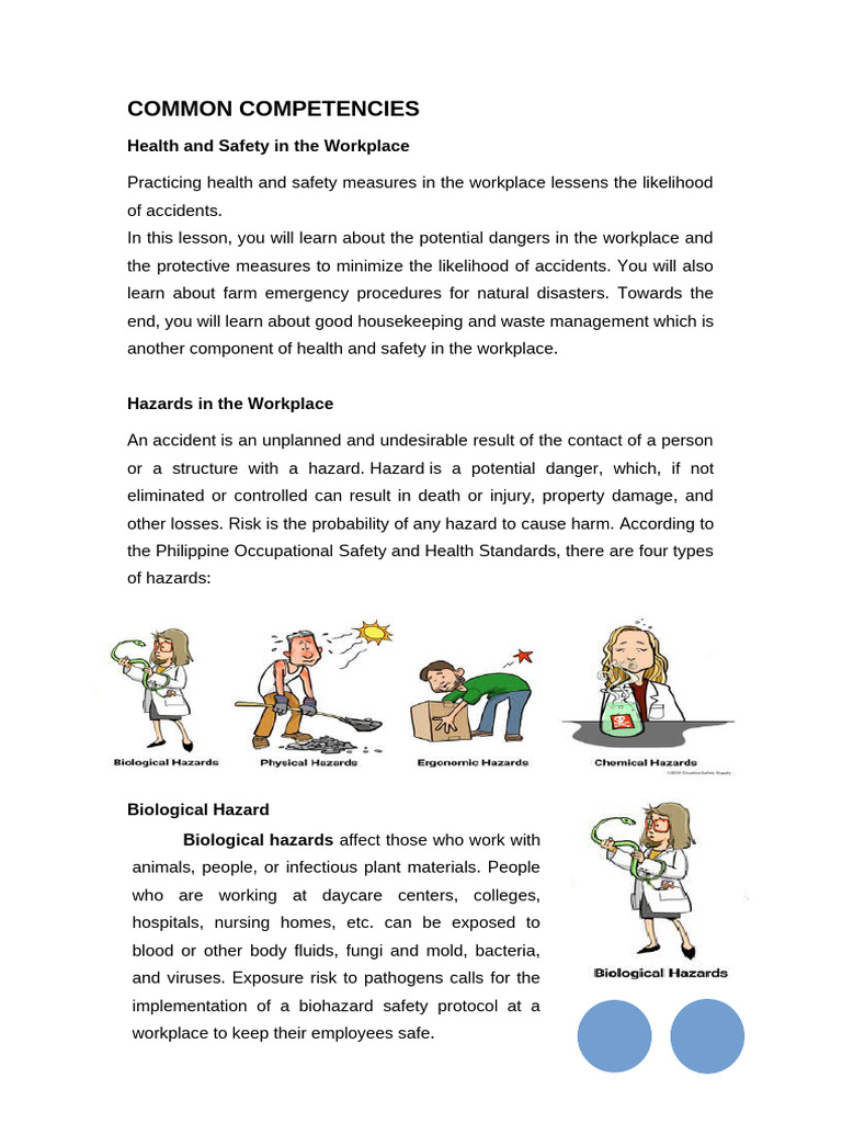 Workplace Biological Hazard Safety Guide | PDF | Hazards | Waste
