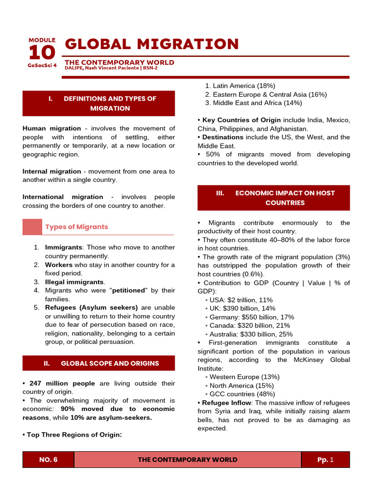 Understanding Global Migration Trends | PDF | Immigration | Human Migration