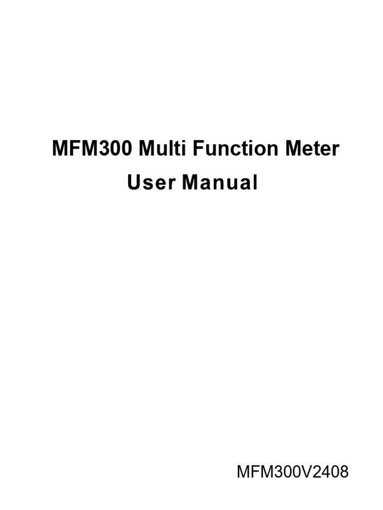 MFM300 Multi Function Meter Guide | PDF | Instrumentation | Alternating ...
