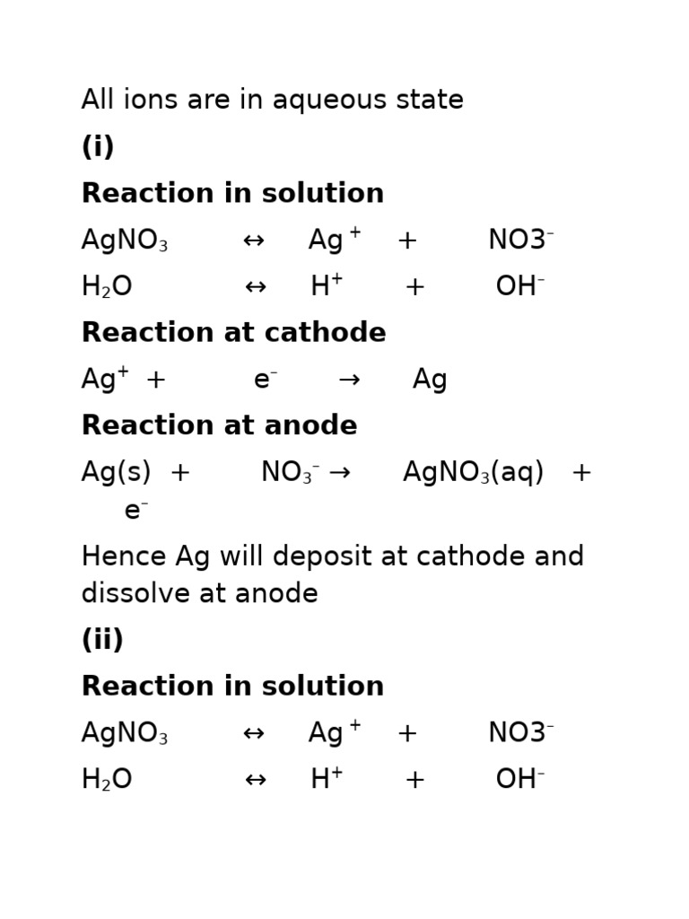 All Ions Are in Aqueous State | PDF