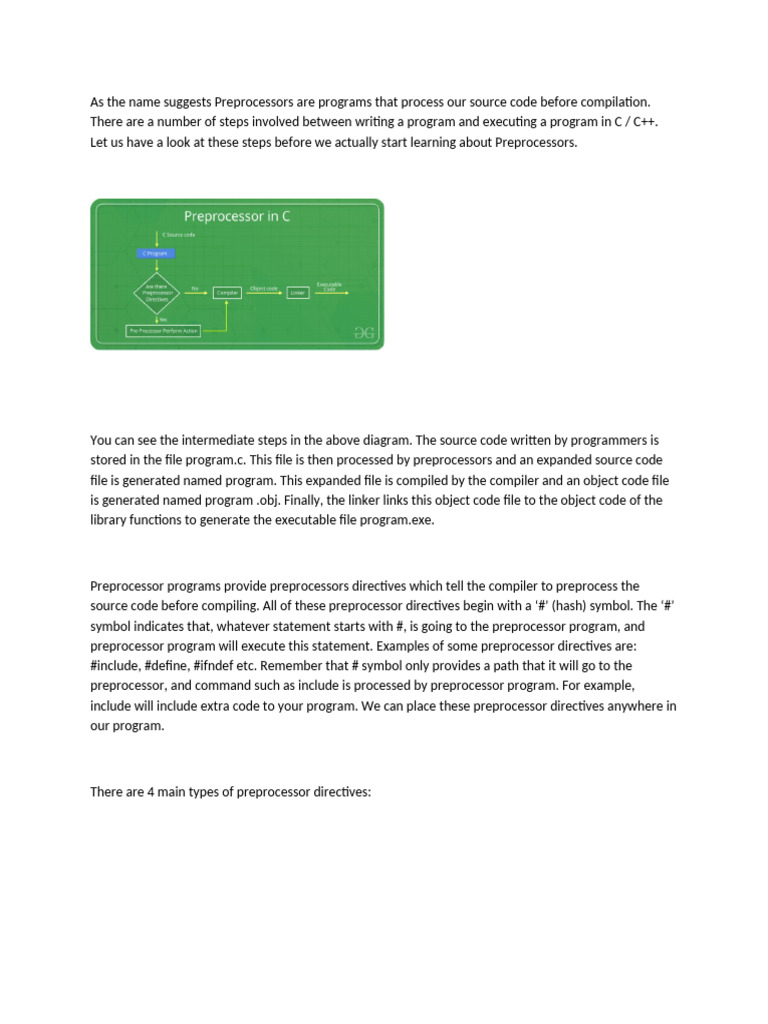 Understanding C/C++ Preprocessors | PDF | Computer Engineering ...