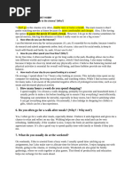 Daily Routine Questions and Answers | PDF | Lunch | Homework