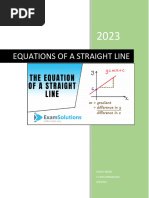 GCSE Maths: Straight Line Graphs Worksheet | PDF | Slope | Gradient