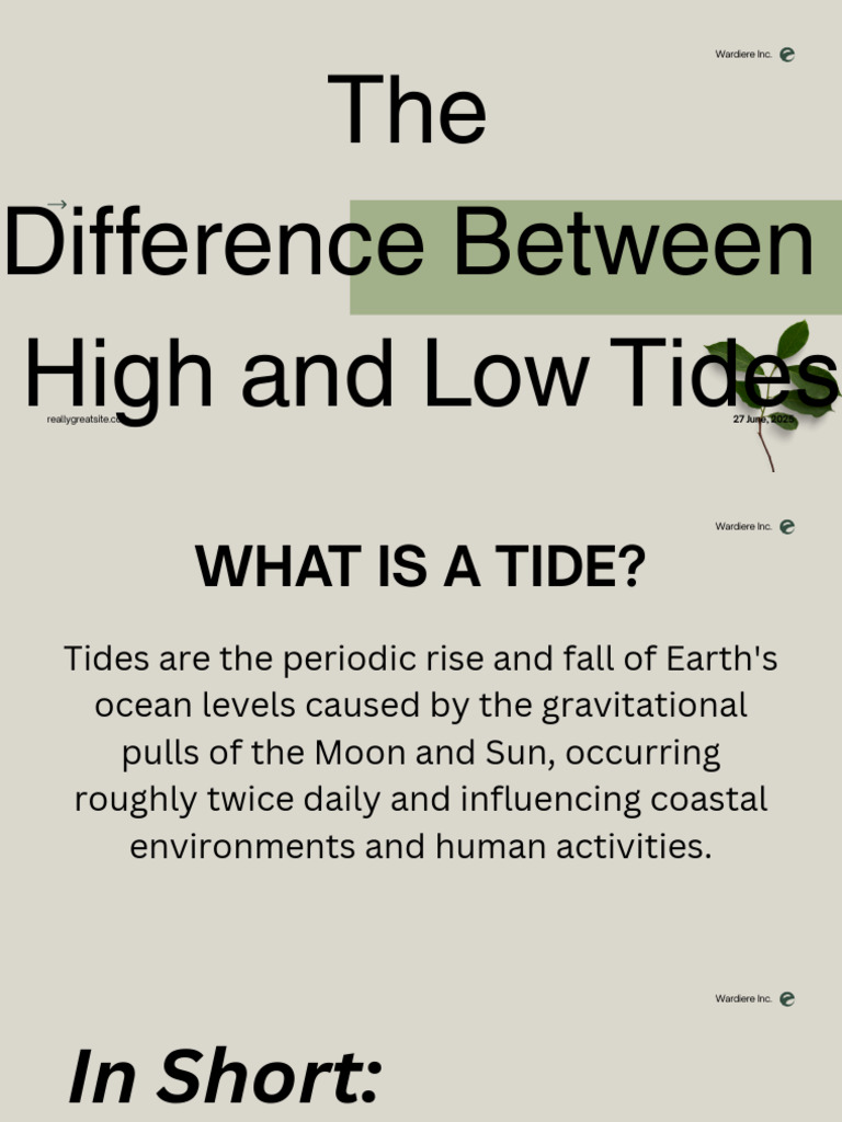 High vs Low Tides Explained | PDF | Tide | Oceans