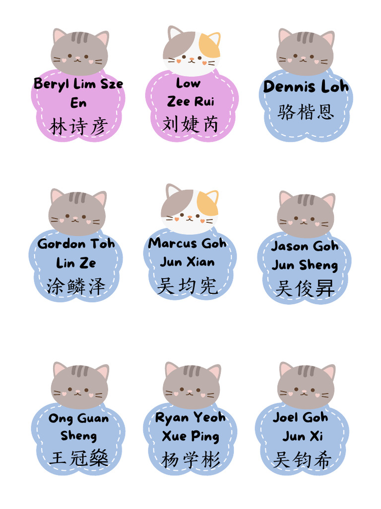 Colorful Creative Name Label | PDF