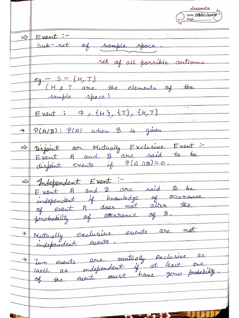 PTSP Vth Sem Class Notes | PDF