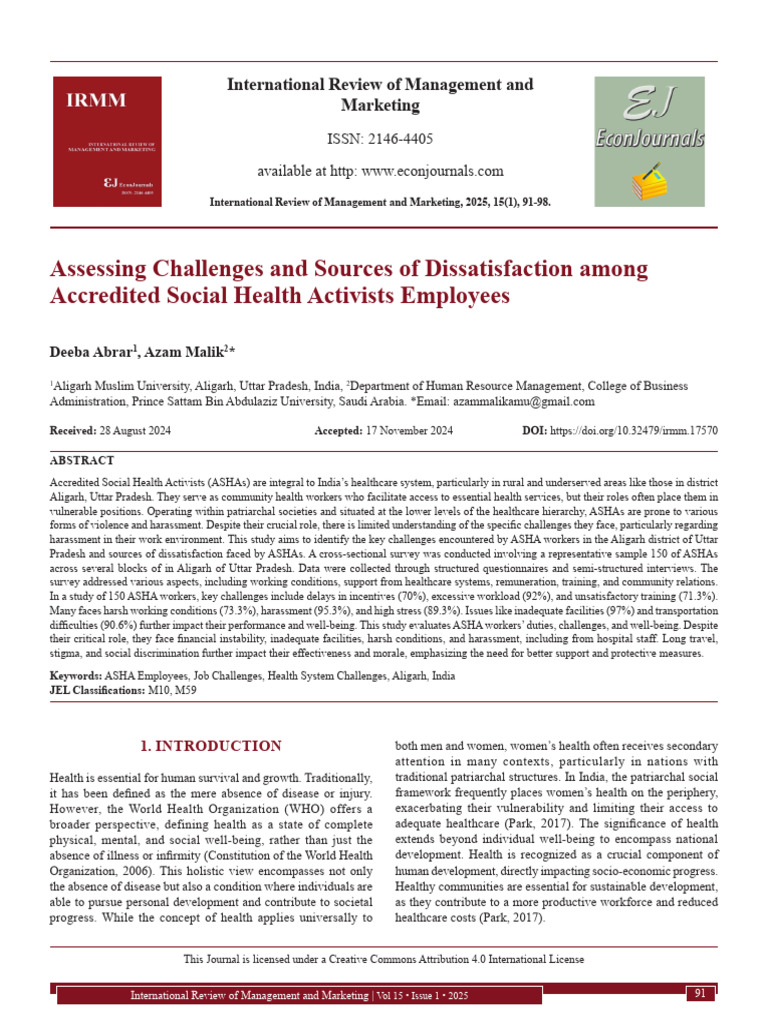 Challenges Faced by ASHA Workers in India | PDF | Well Being | Health Care