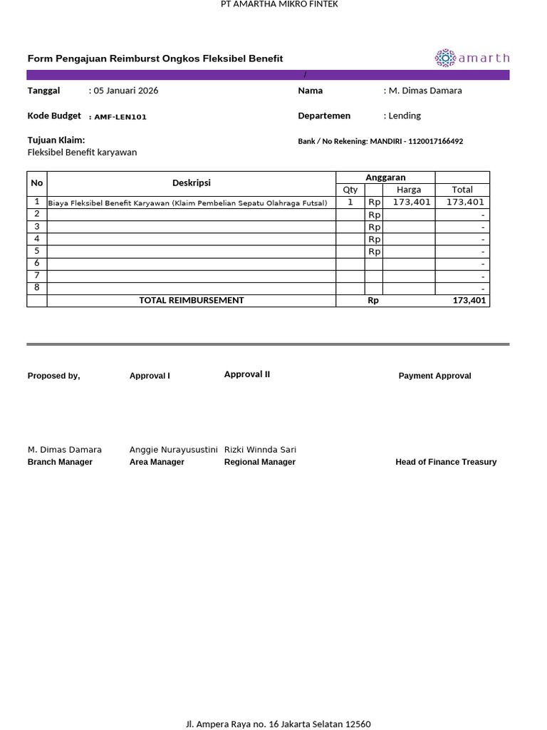 Form Fleksibel Benefit BM | PDF