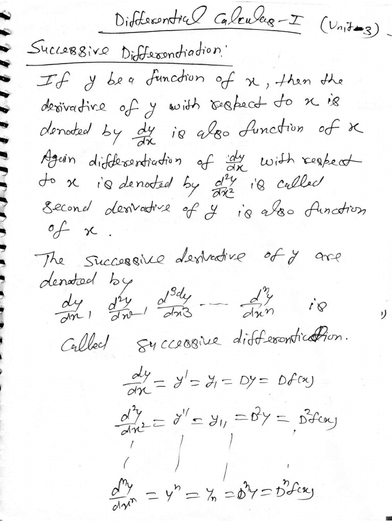 Differential Calculas 1 (Unit III) | PDF