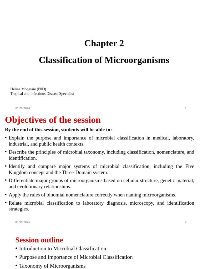 Microbial Classification Overview | PDF | Microorganism | Taxonomy ...