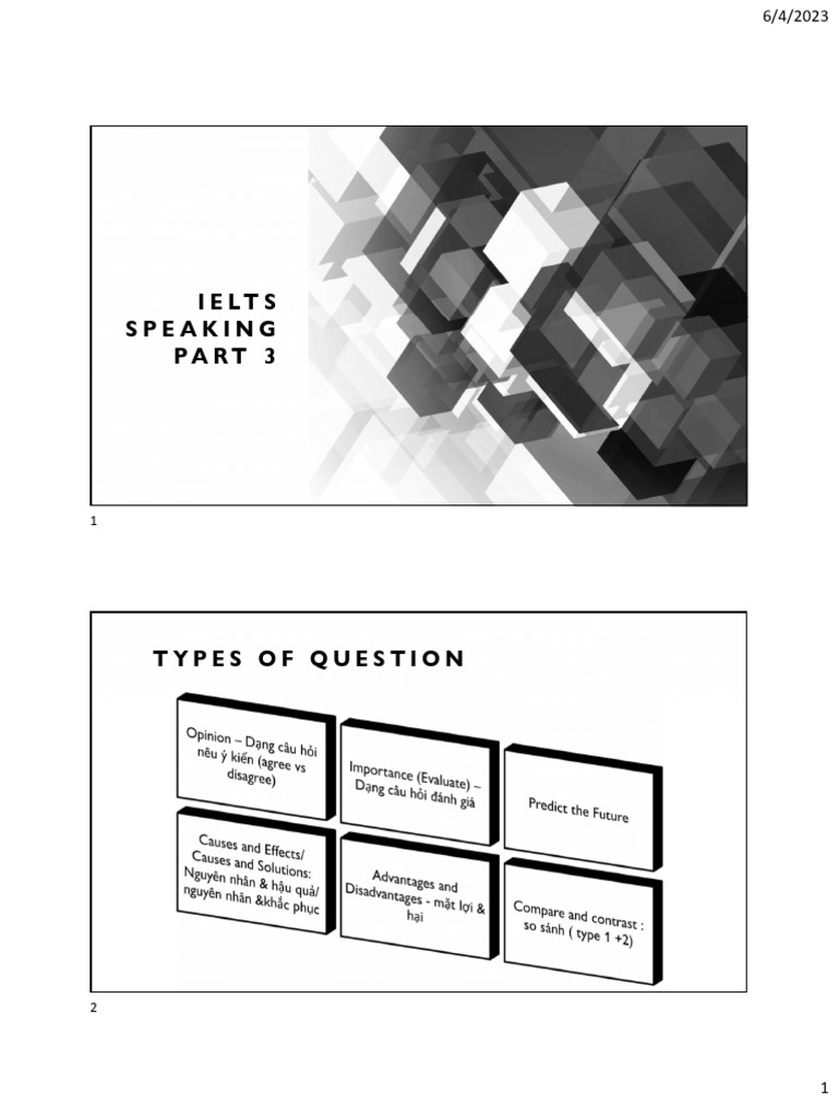 IELTS Speaking Part 3 Strategies | PDF