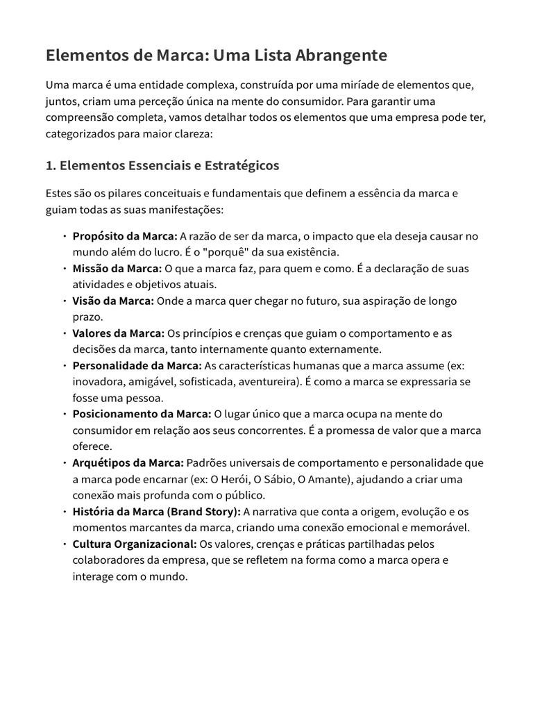 Elementos Essenciais da Marca Explicados | PDF | Marca | Logotipos