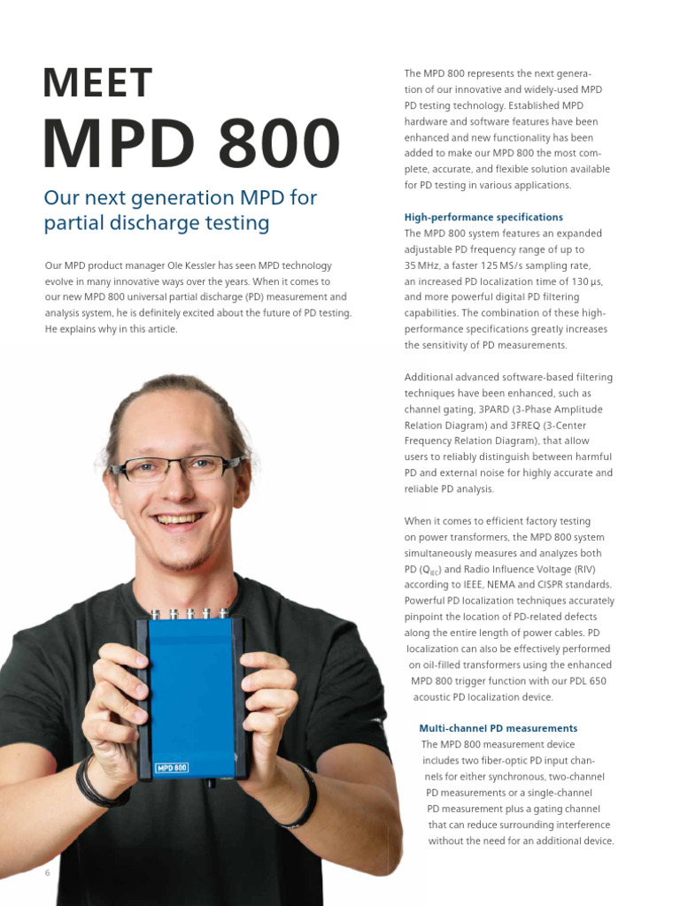 MPD 800: Advanced PD Testing System | PDF | Electronics | Manufactured ...