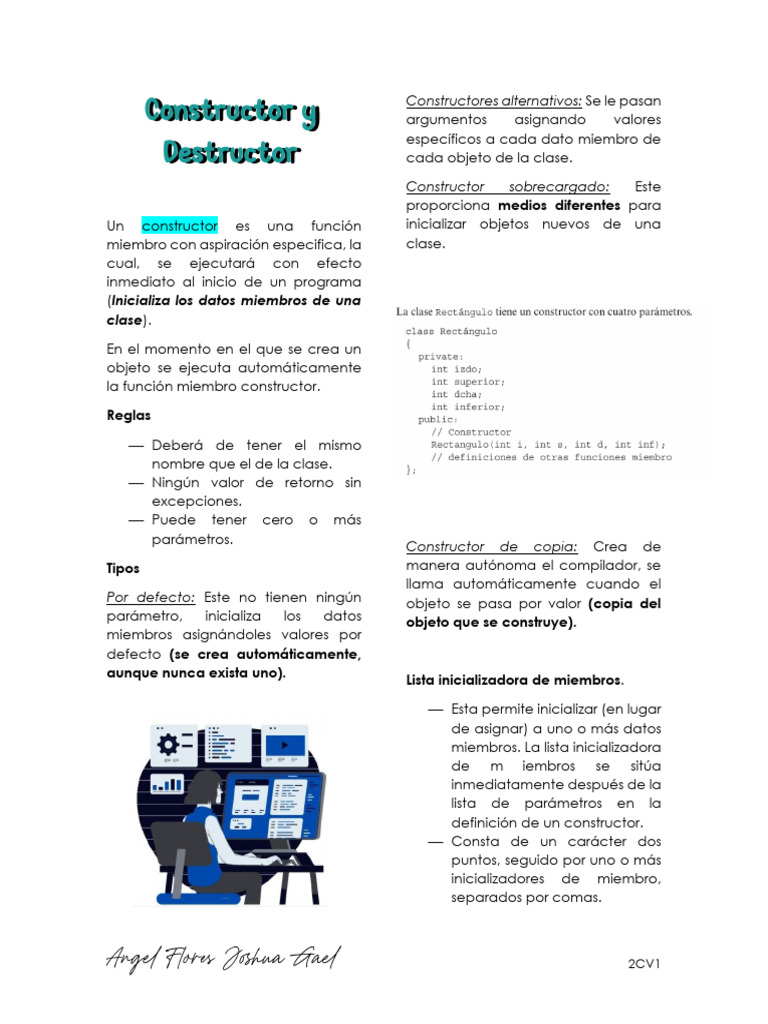 Moniografia Destructor y Destructor | PDF | Constructor (Programación ...
