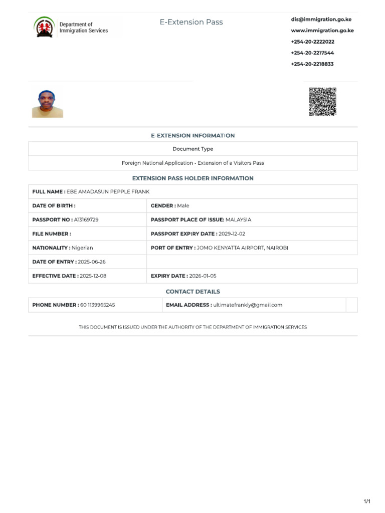 Extension Pass | PDF