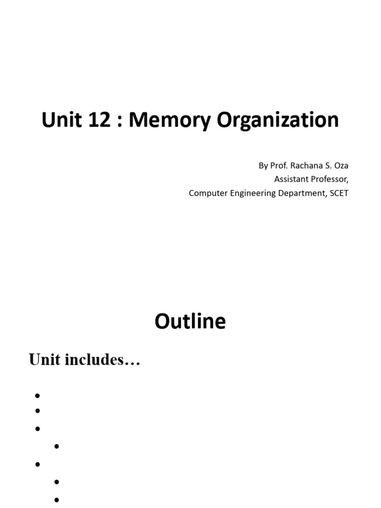 Unit 12 7th March 2020 | PDF | Computer Data Storage | Cpu Cache