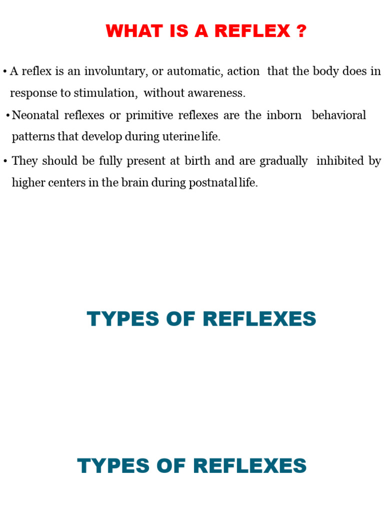 New Born Reflexes PDF | PDF | Anatomical Terms Of Motion