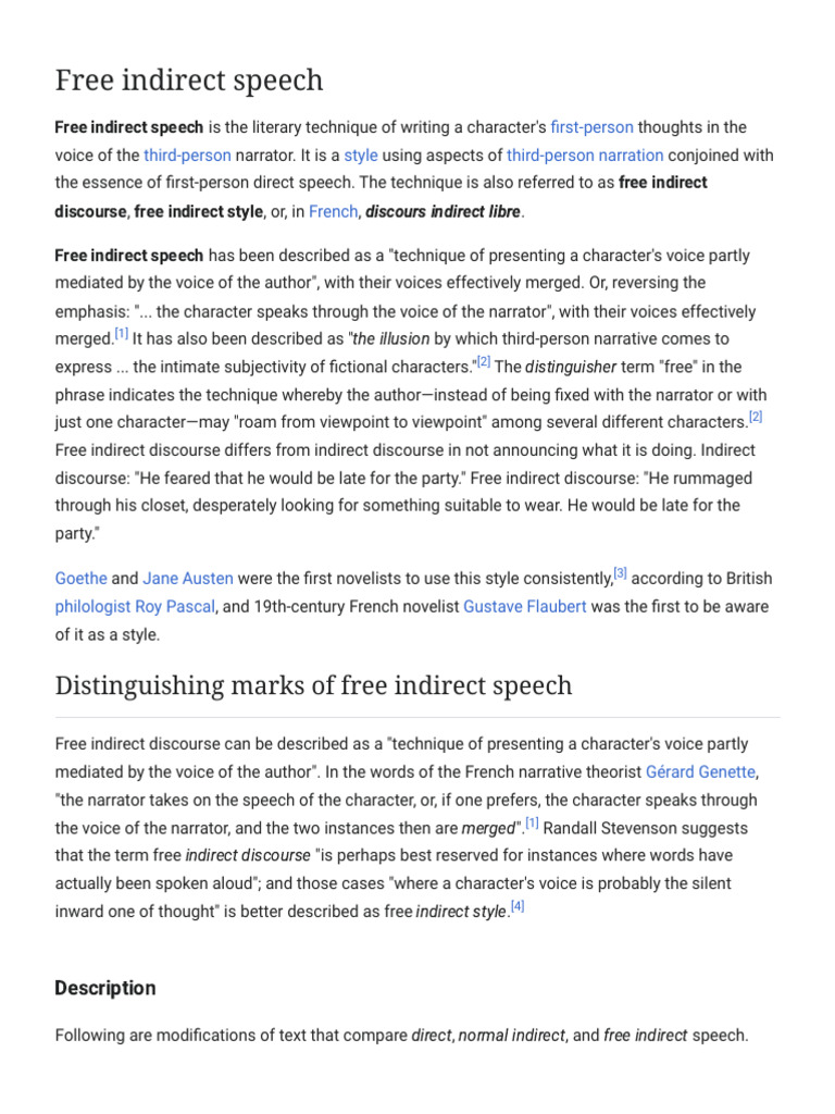 Understanding Free Indirect Speech | PDF | Literary Theory