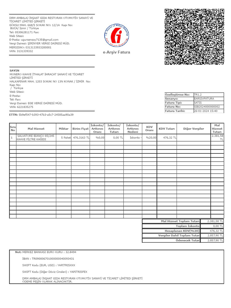 Monero Fatura | PDF