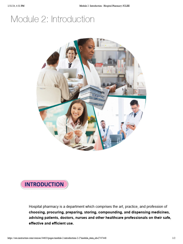 Hospital Pharmacy Practice Overview | PDF | Pharmacy | Pharmacist