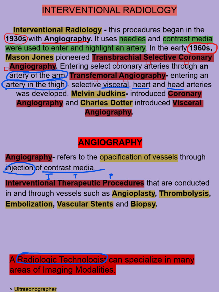 Interventional Radiology Overview | PDF | Angiography | Interventional ...