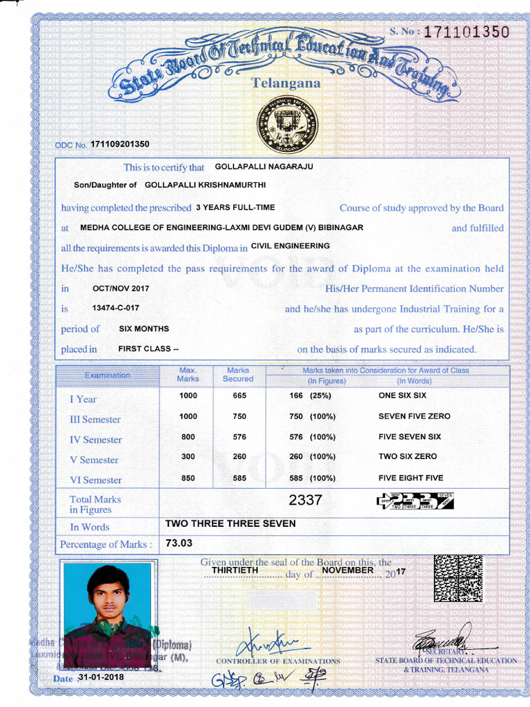 Diploma Certification in Civil Engineering | PDF
