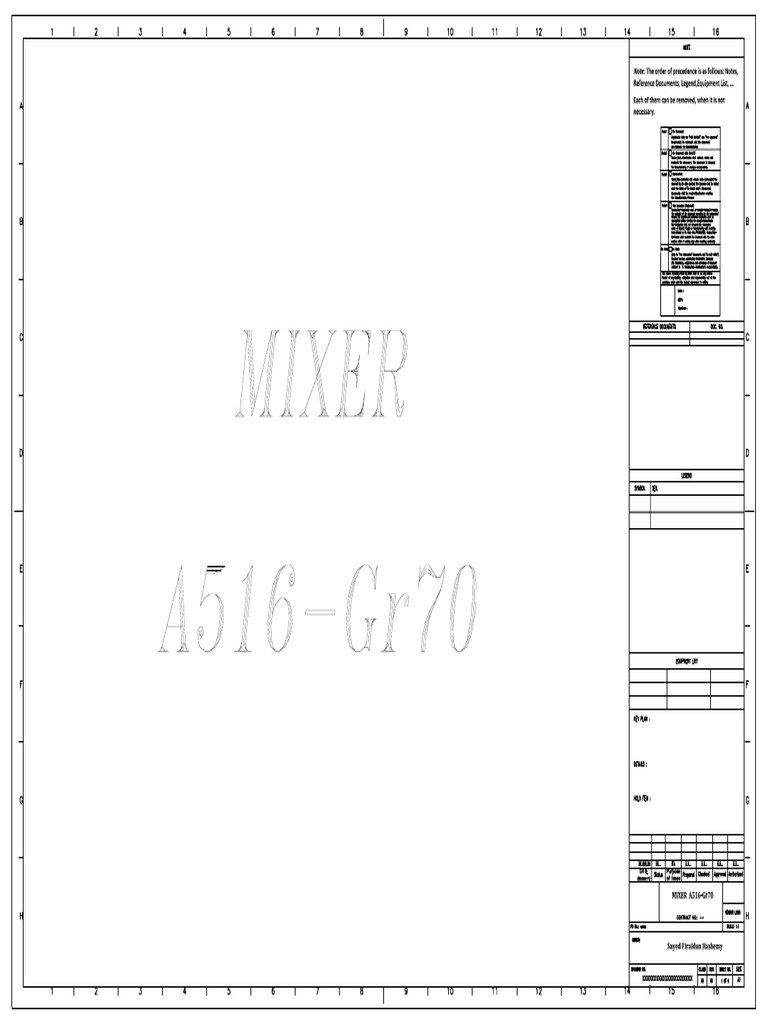 Shop Plan of Mixer A516 (1) | PDF