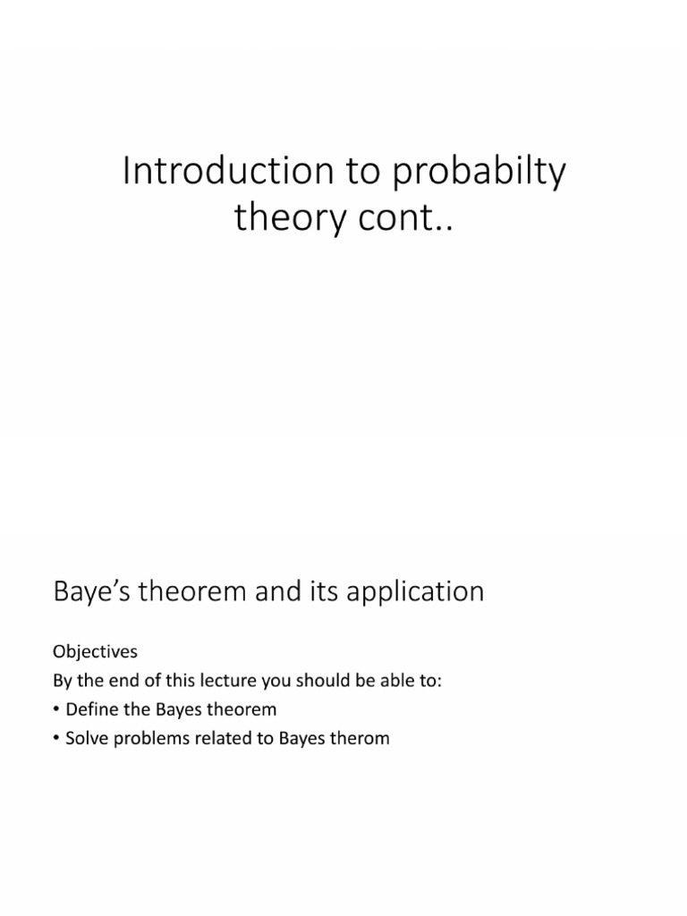 Baye's Theorem | PDF