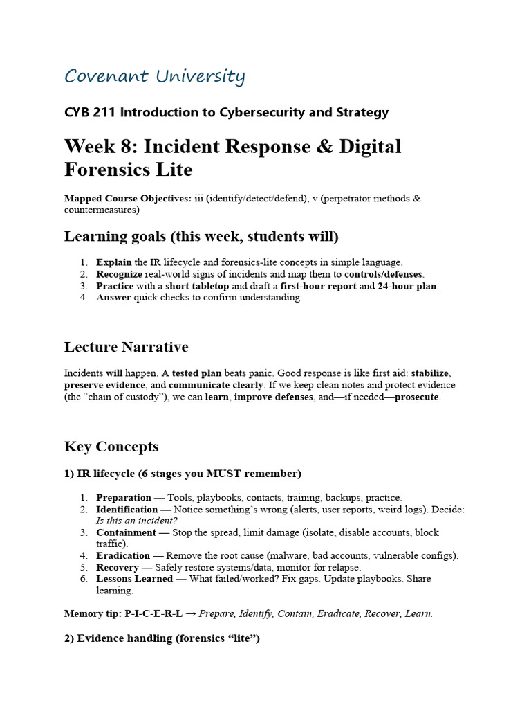 Cybersecurity Incident Response Guide | PDF | Ransomware | Backup