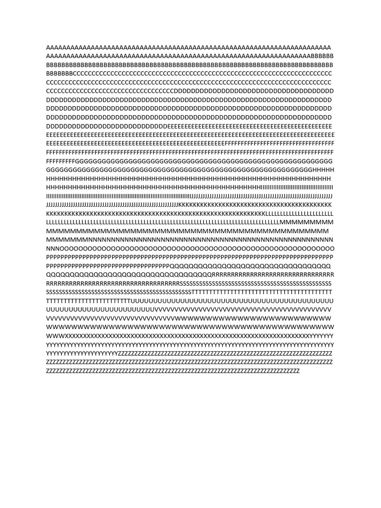 Document of Repeated Characters | PDF