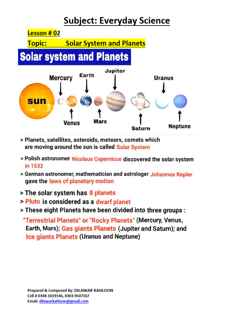 Solar System Overview: Planets & Moons | PDF | Planets | Solar System