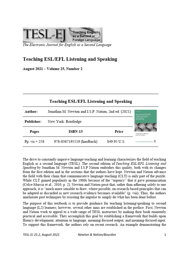 Teaching ESL/EFL Listening Strategies | PDF | Linguistics | Cognition