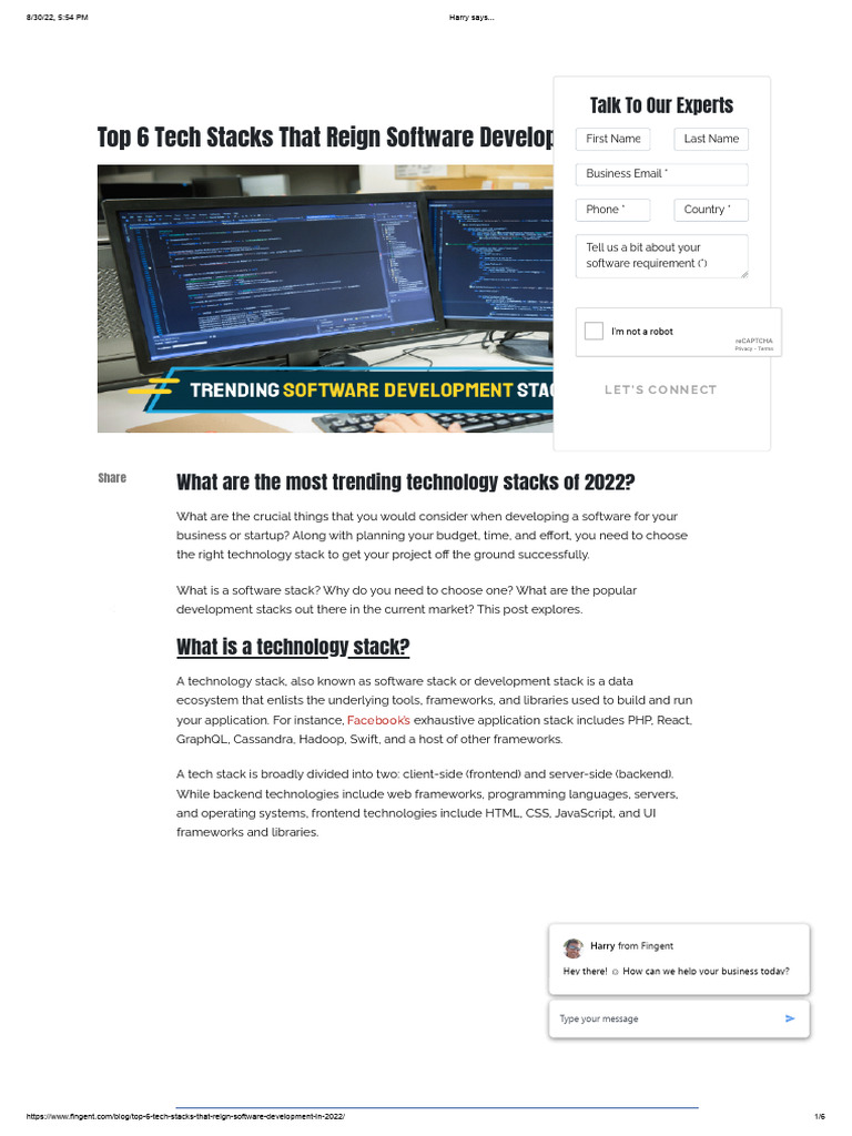 Top 6 Software Development Tech Stacks | PDF | Computer Science ...