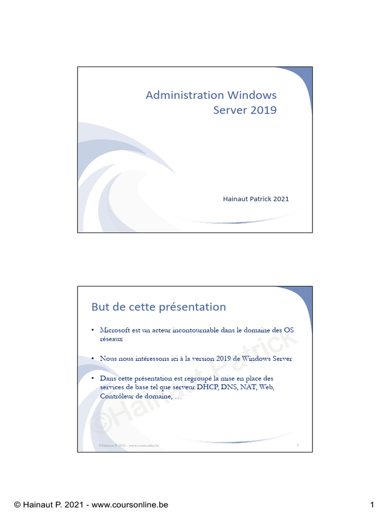 Administration de Windows Server 2019 | PDF | Machine virtuelle | Hyper-V
