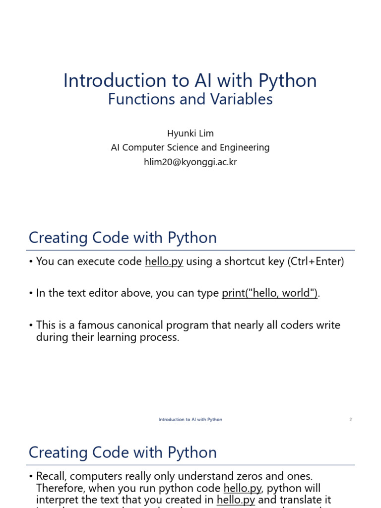 AI Programming Basics with Python | PDF | Parameter (Computer ...