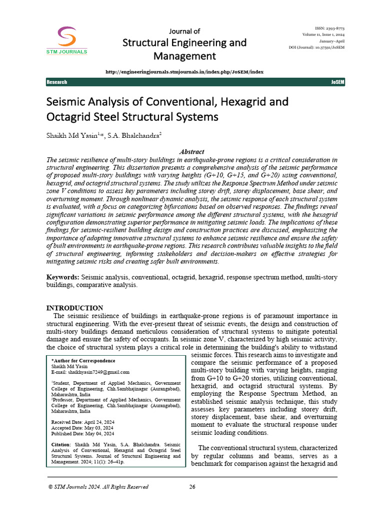 Seismic Analysis of Conventional LLRS PDF | PDF | Civil Engineering ...