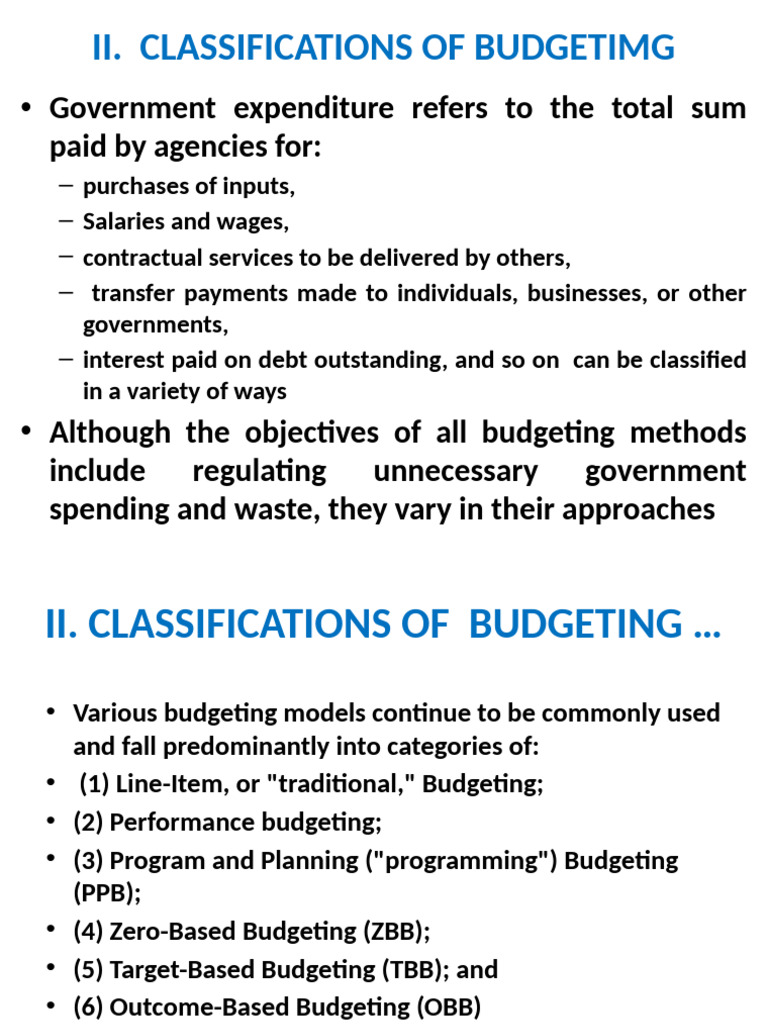 Budgeting Classifications | PDF | Cost–Benefit Analysis | Budget
