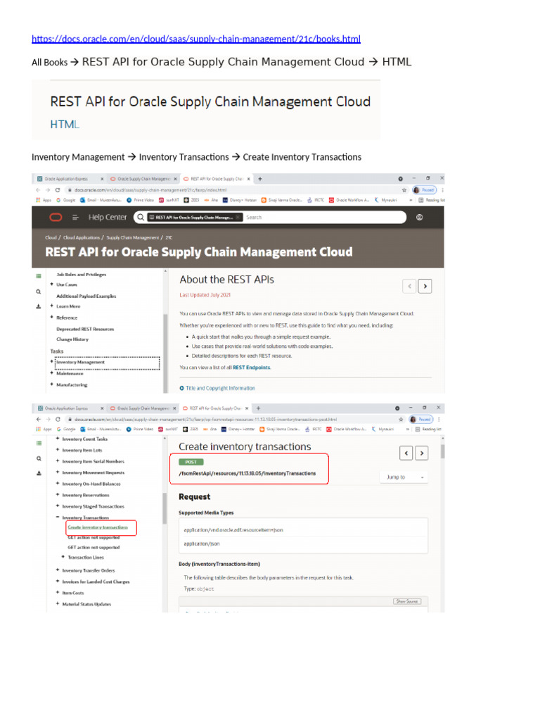Create Inventory Transactions API Guide | PDF | Computing | Software ...