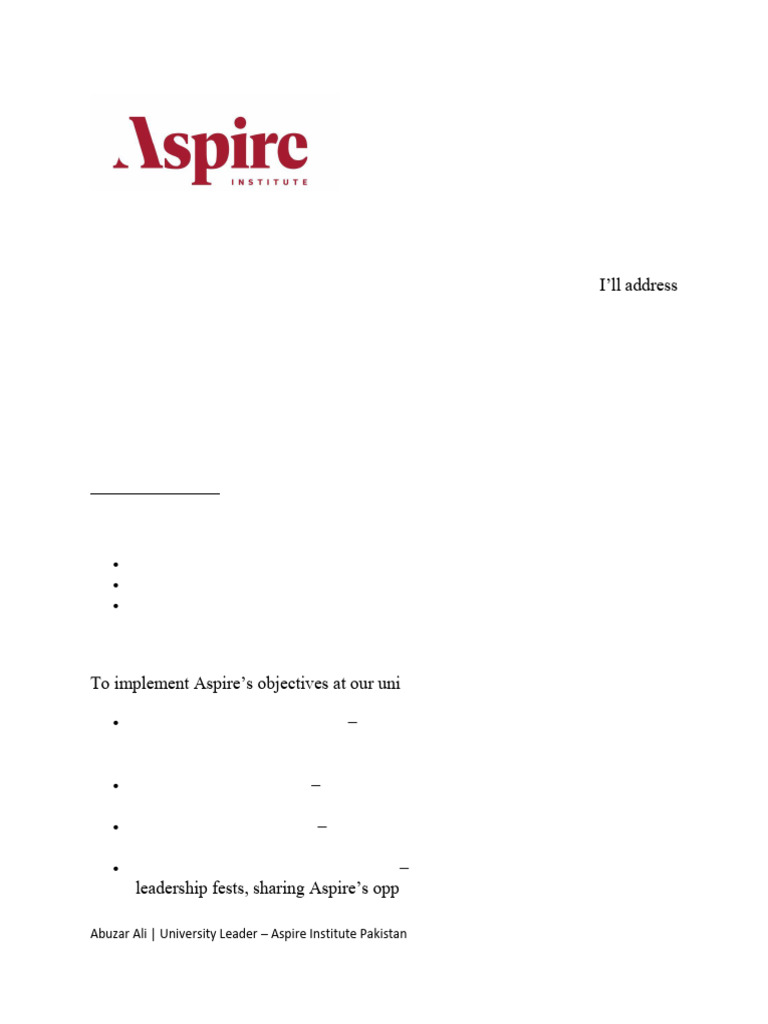 Aspire Leaders Program Overview 2025 | PDF | Leadership | Mentorship