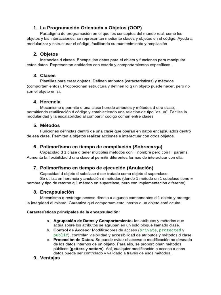 Fundamentos de Programación Orientada a Objetos | PDF | Objeto ...