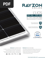 Rayzon Bifacial Solar Panel Datasheet | PDF