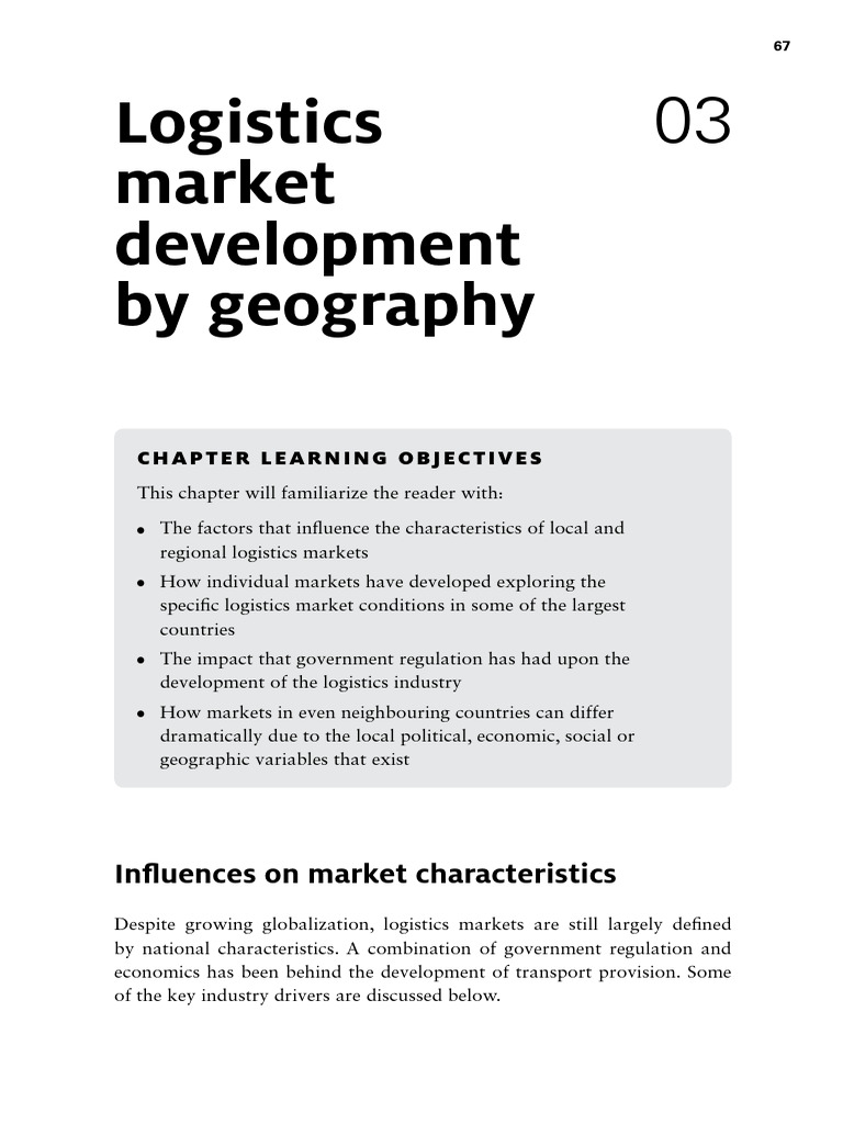 Logistics Market Development by Region | PDF | Logistics | Supply Chain