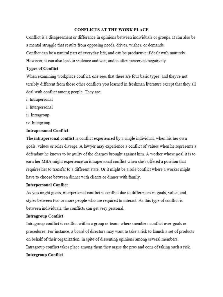 Understanding Workplace Conflicts | PDF | Conflict Resolution | Leadership