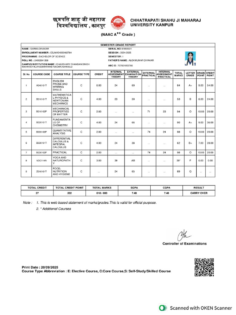 Mark Sheet | PDF