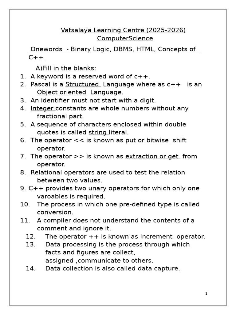 C++ and HTML Basics for Students | PDF | Html | Html Element