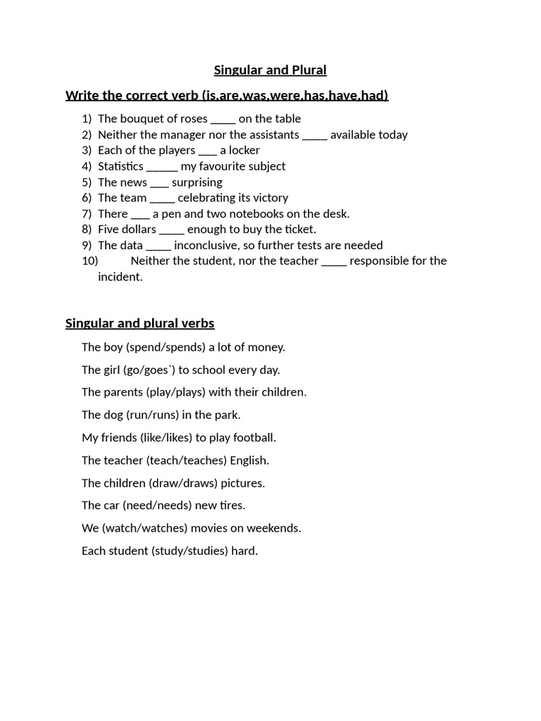 English Grammar For Singular and Plural | PDF