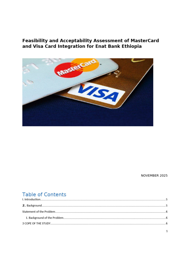 Enat Bank's MasterCard & Visa Integration Feasibility | PDF | Payment ...