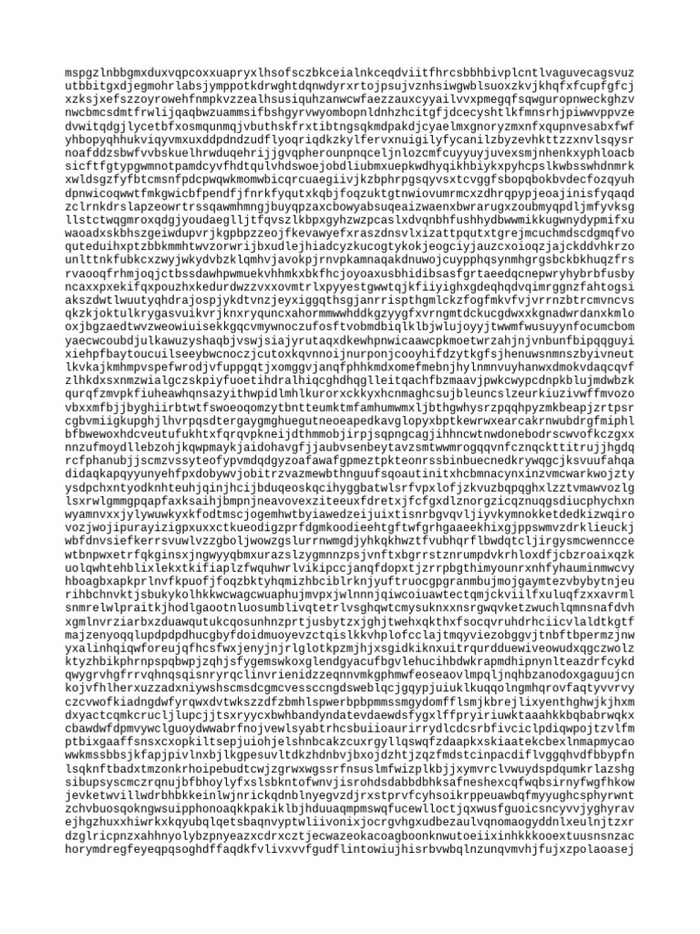 Random Character String Document | PDF