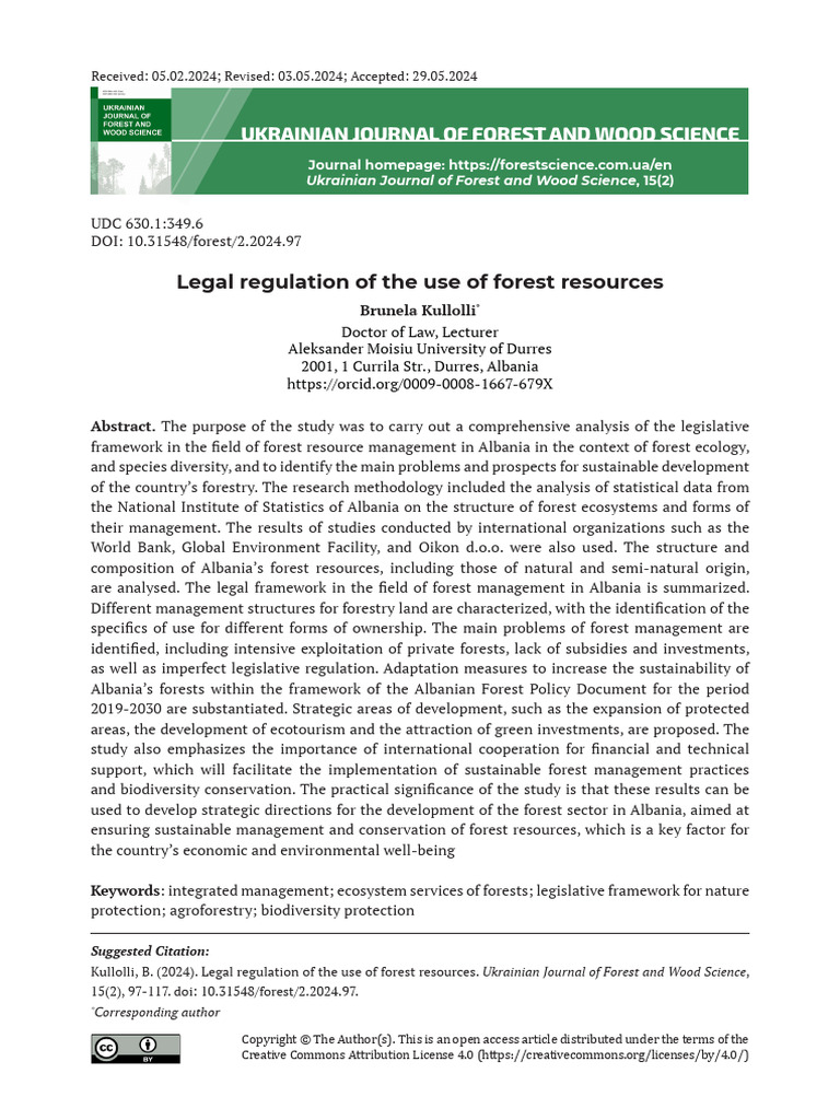 Forest Resource Management in Albania | PDF | Forest Management | Forests