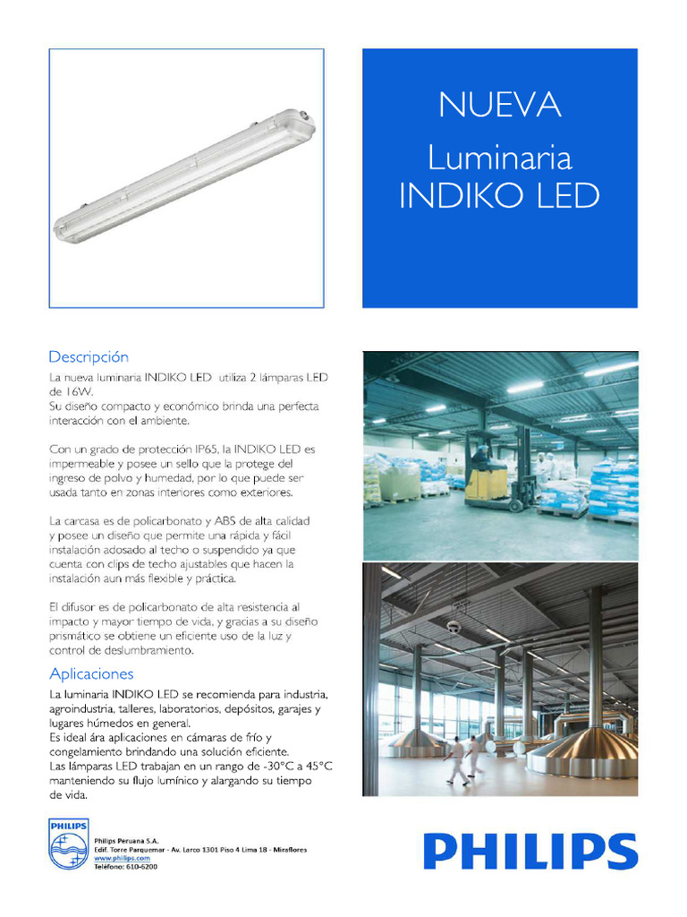 Hermetico Indiko Led 2x16w Philips | PDF